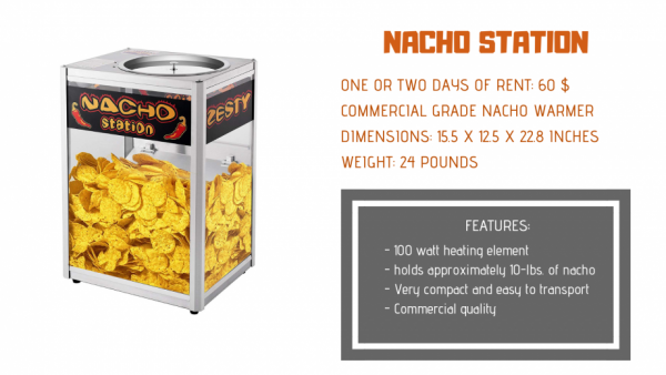 nacho warmer rental